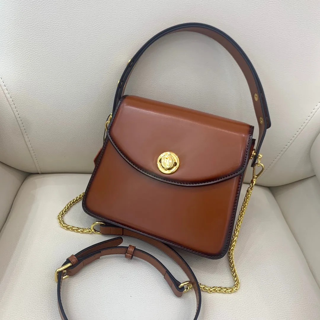Womens Leather Small Satchel Underarm Bags Purses
