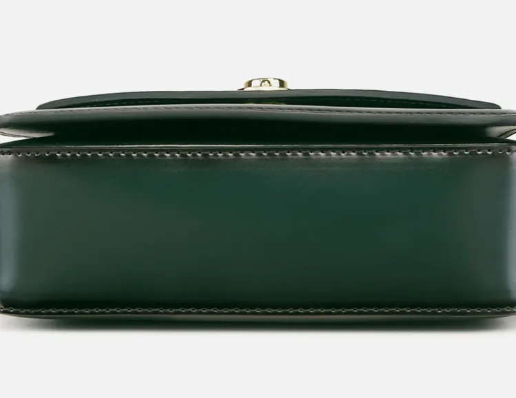 Womens Leather Small Satchel Underarm Bags Purses