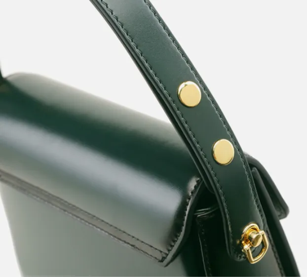 Womens Leather Small Satchel Underarm Bags Purses