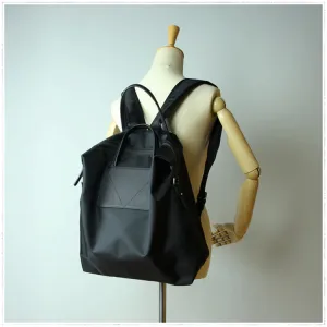 Womens Light Gray&Yellow Nylon Backpack Bag Best Satchel Backpack Nylon Leather School Rucksack for Ladies