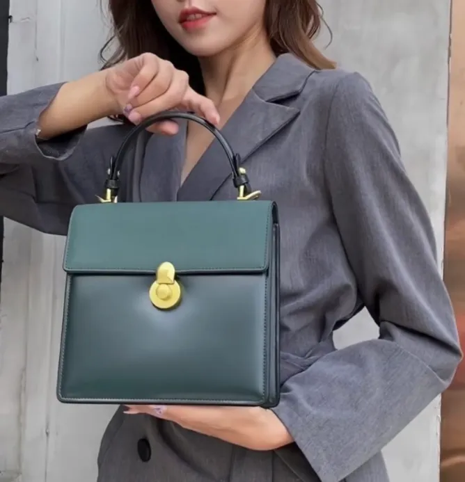 Womens Small Leather Satchel Clutch Handbags