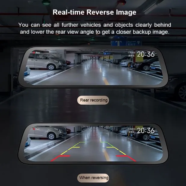 Xiaomi 70mai Rearview Dash Cam Wide 9.35 Inch Full Screen DVR